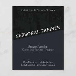 Moderne gym trainer met donkere schaduw flyer