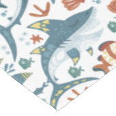 Moderne haaien Naadloze Patroon Verjaardag Kindere Tafelkleed (Gekanteld)