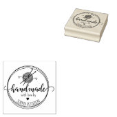 Moderne Haak Handgemaakt met liefde Rubberstempel (Gestempeld)