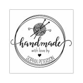 Moderne Haak Handgemaakt met liefde Rubberstempel (Afrduk)