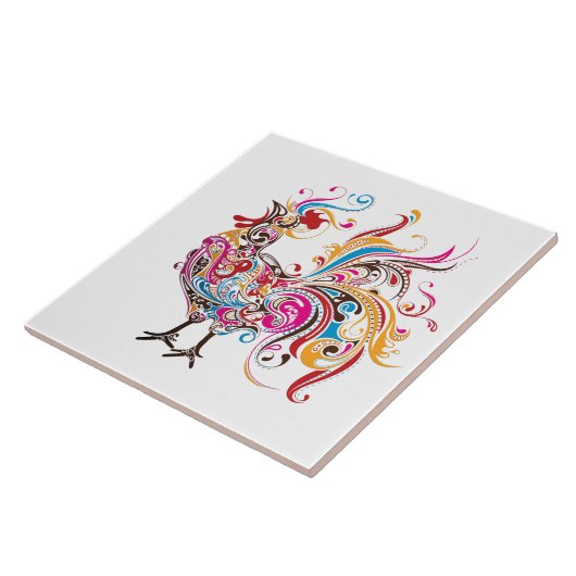 Moderne haan Landelijk decor Tegeltje (Zijkant)