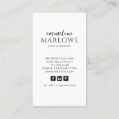 Moderne haar make-up artiest professionele foto visitekaartje (Achterkant)