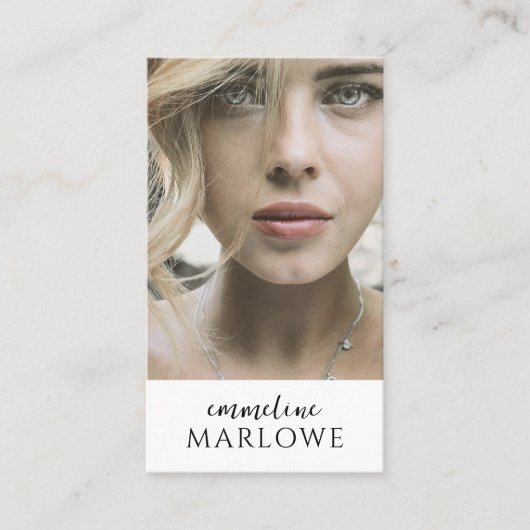 Moderne haar make-up artiest professionele foto visitekaartje (Voorkant)