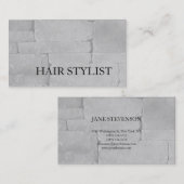 Moderne haar Stylist Grey Wall Design Professional Visitekaartje (Voorkant / Achterkant)