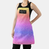 Moderne haar Stylist Rainbow Glitter Womens Schort (Insitu)