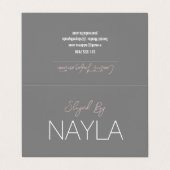 Moderne Haar/Wig/bundels gevouwen onderhoudskaart Visitekaartje (Buitenkant ongevouwen)