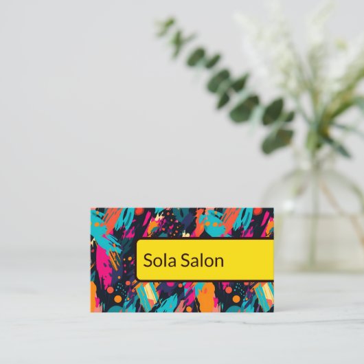 Moderne haarkleurspecialist QR Code Visitekaartje (Staand voorkant)