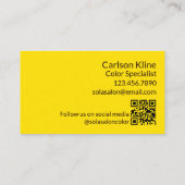 Moderne haarkleurspecialist QR Code Visitekaartje (Achterkant)