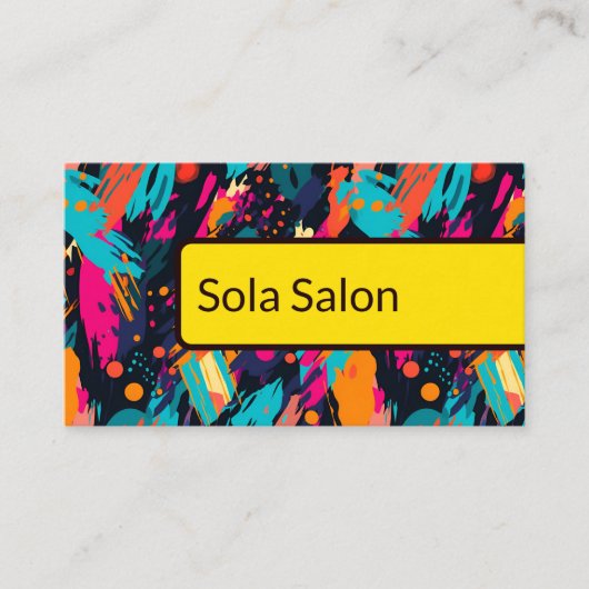 Moderne haarkleurspecialist QR Code Visitekaartje (Voorkant)