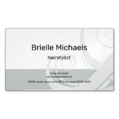 Moderne haarlijst en eenvoudige curve van haarzout magnetisch visitekaartje (Voorkant)