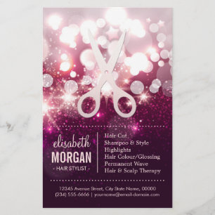 Moderne haarlijst - Roze glitter Sparkle Flyer