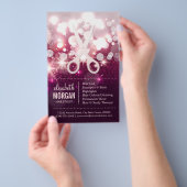 Moderne haarlijst - Roze glitter Sparkle Flyer (Hand)