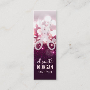 Moderne haarlijst - Roze glitter Sparkle Mini Visitekaartje