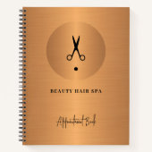 Moderne haarsalon op maat notitieboek (Voorkant)