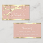 Moderne haarschaarser maakt gouden Roos leeg Visitekaartje (Voorkant / Achterkant)