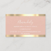 Moderne haarschaarser maakt gouden Roos leeg Visitekaartje (Achterkant)