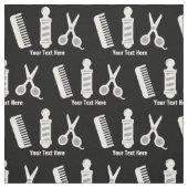 Moderne haarstijllijst Pattern Black White Sjabloo Stof (Swatch)