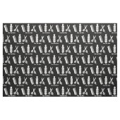 Moderne haarstijllijst Pattern Black White Sjabloo Stof (Fat Quarter)