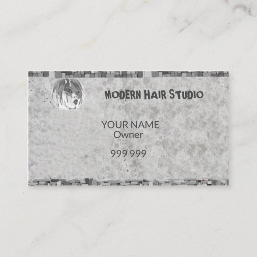 Moderne haarstudio visitekaartje (Voorkant)