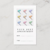 Moderne Haarstylist Appointment Card Afsprakenkaartje (Voorkant)