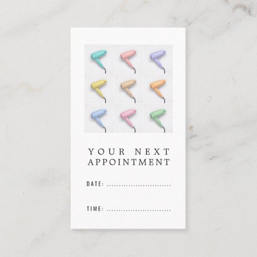 Moderne Haarstylist Appointment Card Afsprakenkaartje (Voorkant)