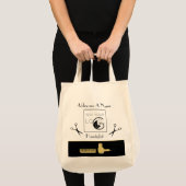 Moderne haarstylist bedrijf marketing business tote bag (Voorkant (product))