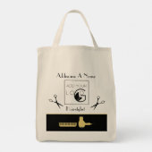 Moderne haarstylist bedrijf marketing business tote bag (Achterkant)