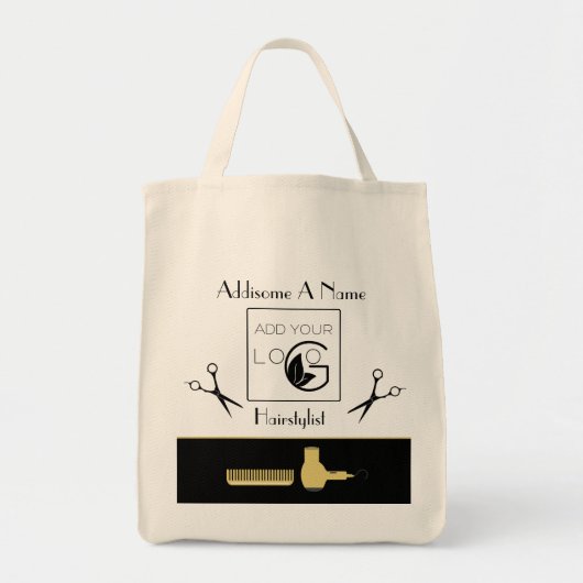 Moderne haarstylist bedrijf marketing business tote bag (Voorkant)