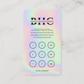 Moderne haarstylist Holografische Instagram Loyali Visitekaartje (Achterkant)