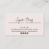 Moderne Haarstylist Holograph Schaar Logo Script Visitekaartje (Achterkant)