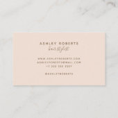 Moderne haarstylist licht zwart visitekaartje (Achterkant)