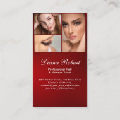 Moderne haarstylist Make-up Artist Beauty Salon Ar Visitekaartje (Achterkant)