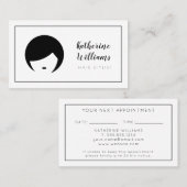 Moderne Haarstylist met benoeming Afsprakenkaartje (Voorkant / Achterkant)