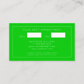 Moderne Haarstylist met benoeming Afsprakenkaartje (Achterkant)