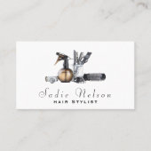 Moderne Haarstylist Salon Tools Beauty Visitekaartje (Voorkant)