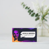 Moderne haarstylist | Schoonheid en cosmetica Visitekaartje (Staand voorkant)