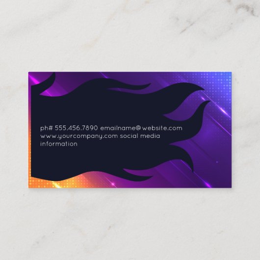 Moderne haarstylist | Schoonheid en cosmetica Visitekaartje (Achterkant)