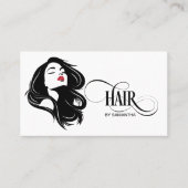 Moderne haarstylist typografie haarschaar visitekaartje (Voorkant)