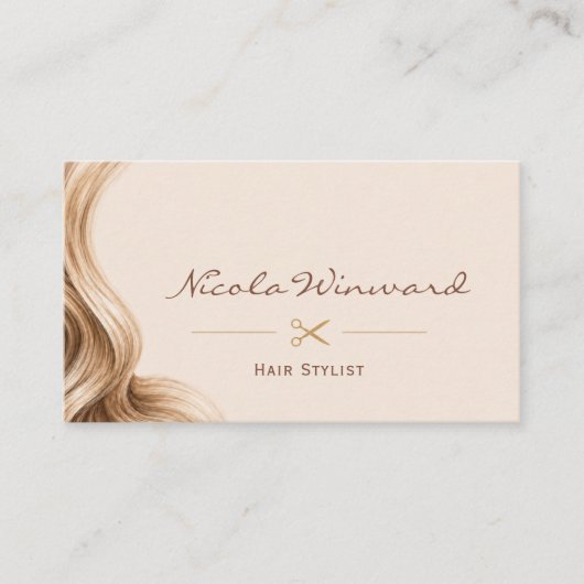 Moderne haarstylist visitekaartje (Voorkant)