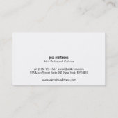 Moderne haarstyliste schaar Logo Silver Sequin Visitekaartje (Achterkant)