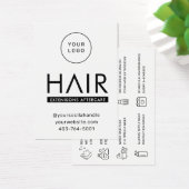 Moderne haarUitbreidingen Aftercare Advice Kaart (Bureau)