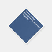 Moderne Haiku Gedicht Minimal Blue Thanksgiving Servet (Hoek)