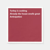 Moderne Haiku Gedicht Minimal Bourgondische Thanks Servet (Voorkant)