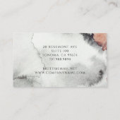 Moderne Hair Stylist Abstracte Waterverf Terracott Visitekaartje (Achterkant)