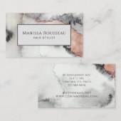 Moderne Hair Stylist Abstracte Waterverf Terracott Visitekaartje (Voorkant / Achterkant)