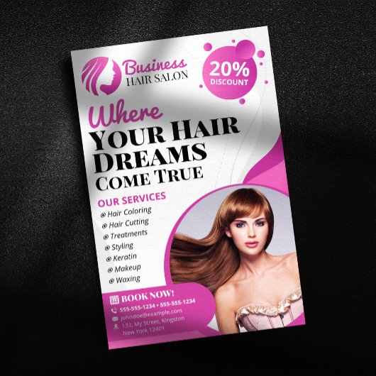 Moderne Hair Stylist Make-up Artiest Service Salon Flyer