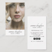 Moderne Hair Stylist Professionele Foto Visitekaartje (Voorkant / Achterkant)