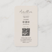 Moderne Hair Stylist Schoonheidssalon Wit Zand Scr Visitekaartje (Achterkant)