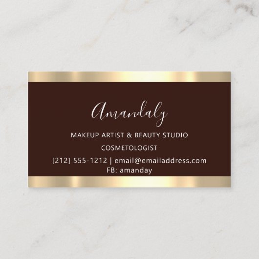 Moderne hairdresser-schaar maakt goudroze zwart visitekaartje (Achterkant)