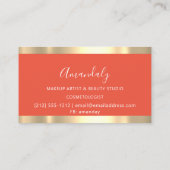 Moderne Hairdresser-schaar zorgt voor goudkoraal Visitekaartje (Achterkant)